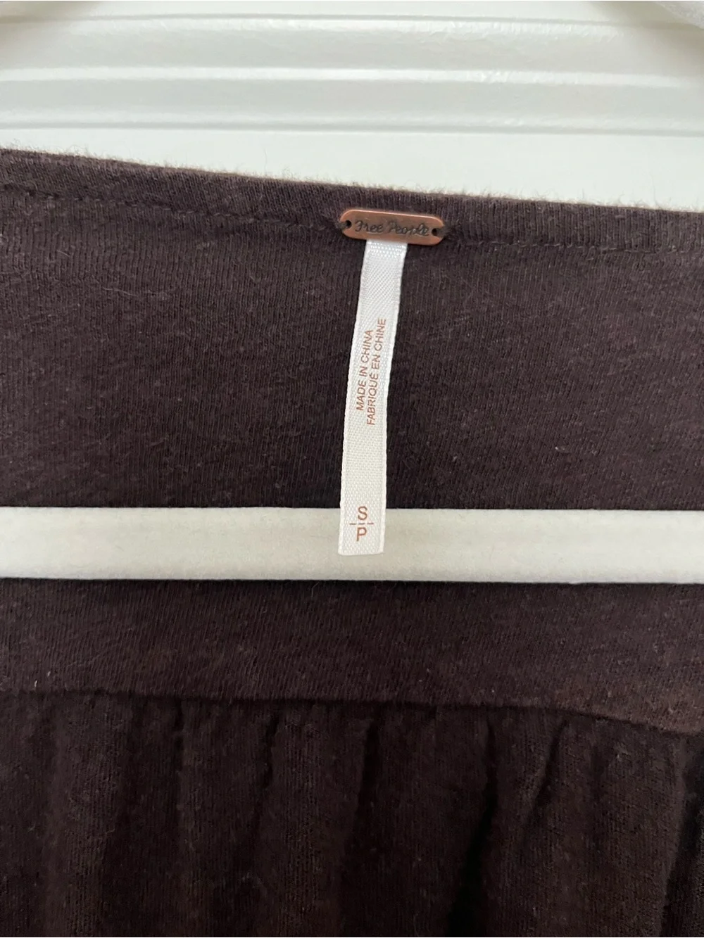 Free People Dark Brown Wrap Romper Mini with Side Tie - Picture 4 of 5